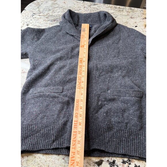 J.Crew Speckled Lambs Wool Shawl Collar Cardigan Sweater S preppy quiet luxury - Picture 6 of 9